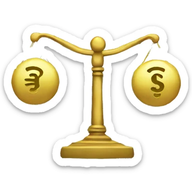 libra with money on both sides sticker