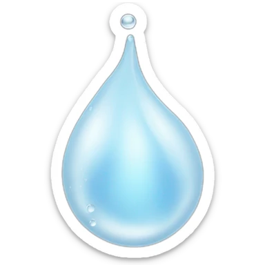 white water droplets sticker