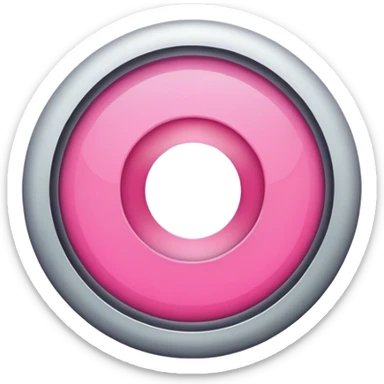 hollow pink circle plain sticker