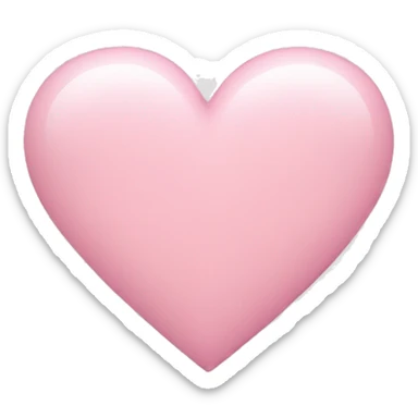 light pink heart sticker
