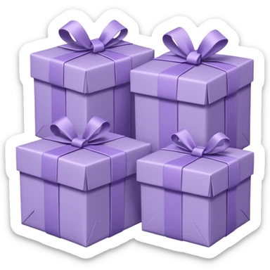 Lilac color packages sticker