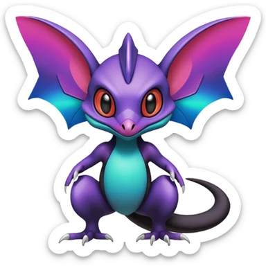  exotic tropical cyber-Noivern-Stitch-Noibat-Trico-Fakémon-Pokémon-Vernid-creature sticker
