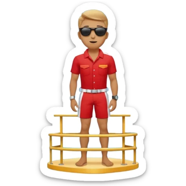 Lifeguard on watch tower sticker