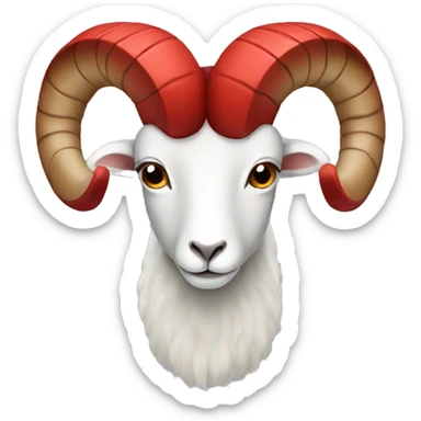 Aries ram with red hair sticker