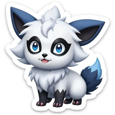Cool Cute Kawaii Absol-Zorua-Umbreon-Pokemon-hybrid-animal Full Body  sticker