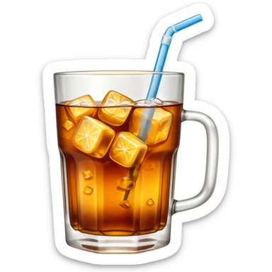 ice tea in glass sticker