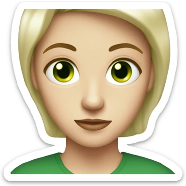 Me with green eyes fair skin and glass of wine sticker