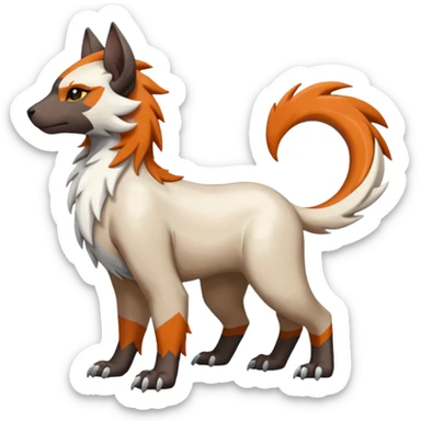 Shiny Brown Orange Bronze Black Grey White Beige Linoone-Absol-Trico-Hybrid (Full body) sticker