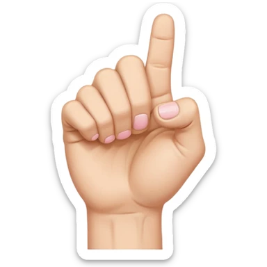 Closed fist with pinky finger sticking up sticker