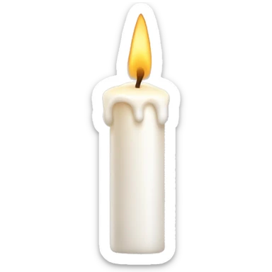 White candle christmas sticker