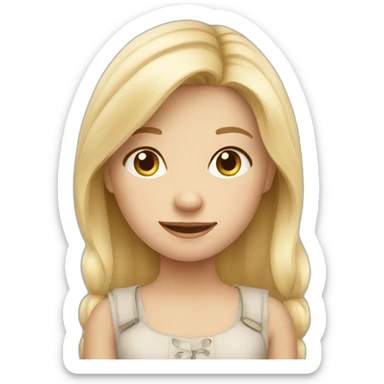 Cute blond Norwegian girl sticker