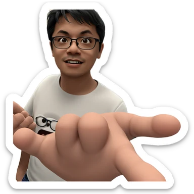 boy in glasses indoors sticker