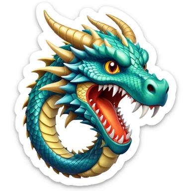 majestic dragon ready for battle sticker