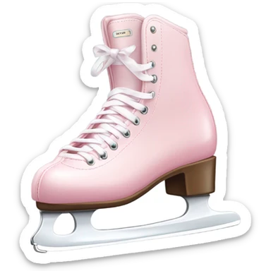pastel pink ice skates sticker