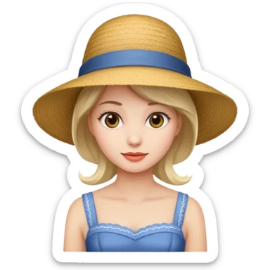 woman wit hat and dress sticker