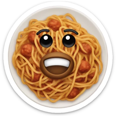 spaghetti with meatballs sticker