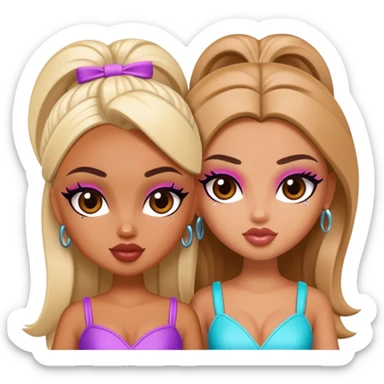 two baddie besties bratz pretty sticker