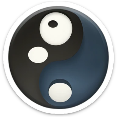 Yin Yang with the letter J sticker