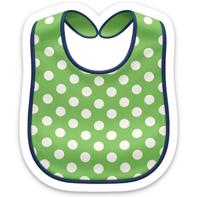 Green bib dot pattern sticker