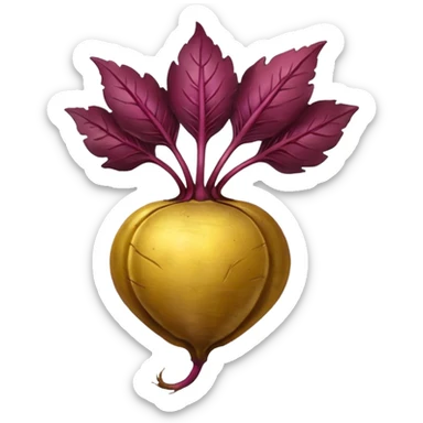 Gold beetroot emoji  sticker