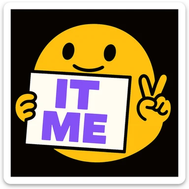 replace the "TY" here with "IT ME" sticker