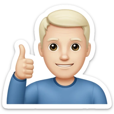 John Kramer from the movie Saw gives a thumbs up. sticker