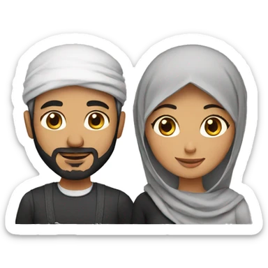 Muslim couple  sticker