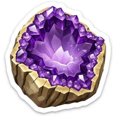amethyst geode sticker