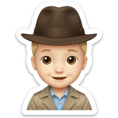 a baby with fedora  sticker