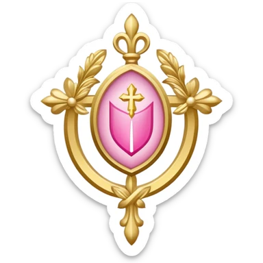 ave maria's emblem with a touch of pink sticker