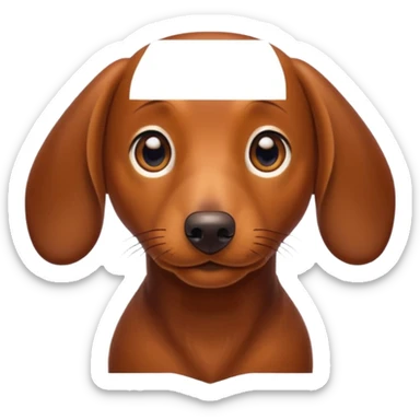brown dachshund sticker