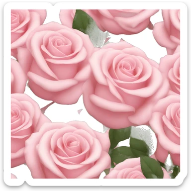 Beautiful light pink roses sticker