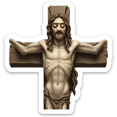 Crucifix sticker