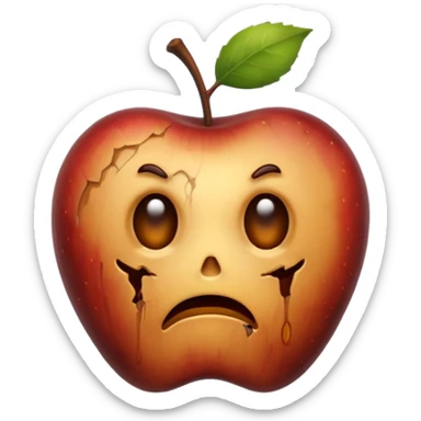 rotten apple sticker