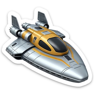 a star wars space ship sticker