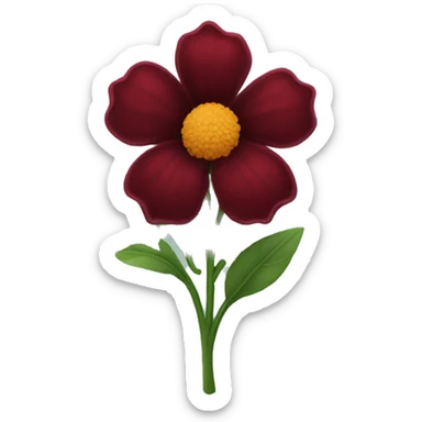 dark red flower sticker