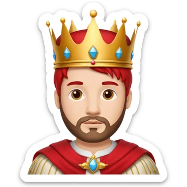 RED Crown King sticker