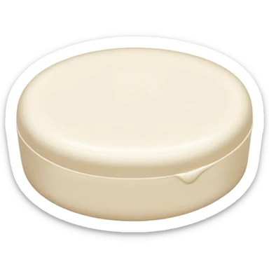 oval white soap sticker