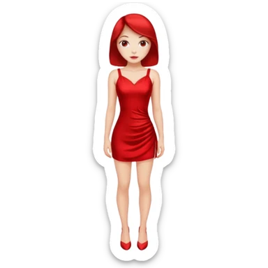 A Girl with hot short dress sticker