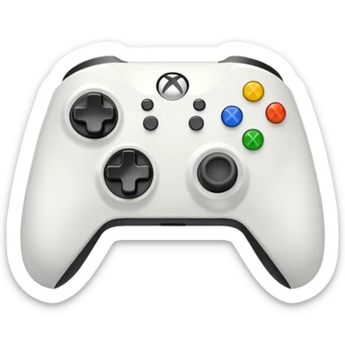 Xbox gamepad, white, front view sticker