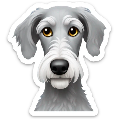 Bedlington whippet grey scruffy sticker