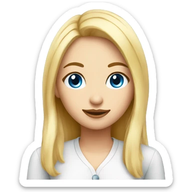 blong girl with blue eyes working at profitero sticker