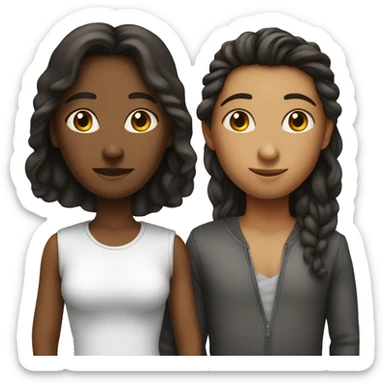 a couple who look so similar but stand physically close so you don't know if they are siblings or dating sticker