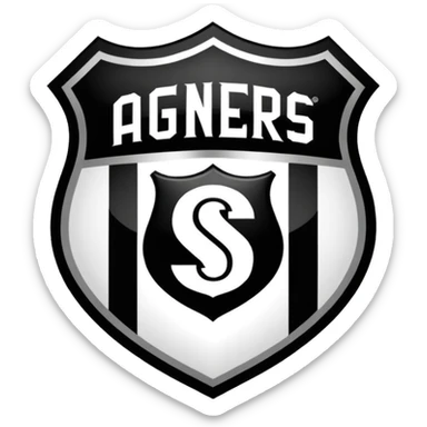 Football club SCO Angers logo, black and white striped shield with 1919 year, sports team emblem sticker