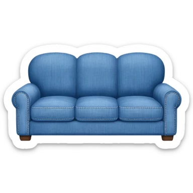 Denim couch sticker
