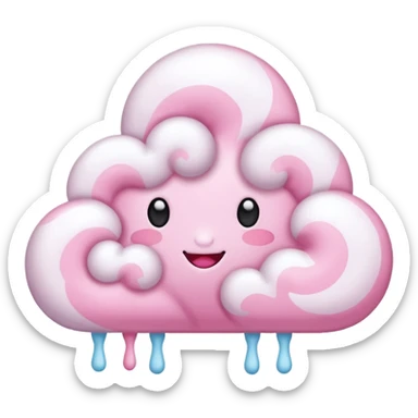 Cotton candy clouds sticker