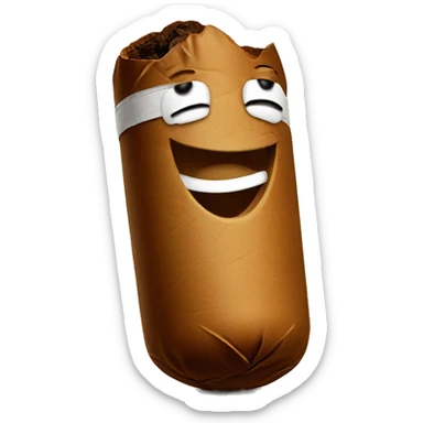 Cigar with a smile  sticker