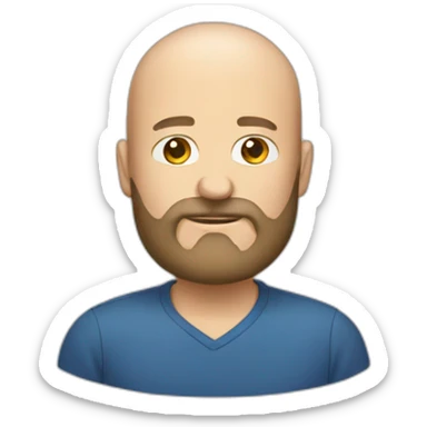 an emoji of a large balding white man with a beard sticker