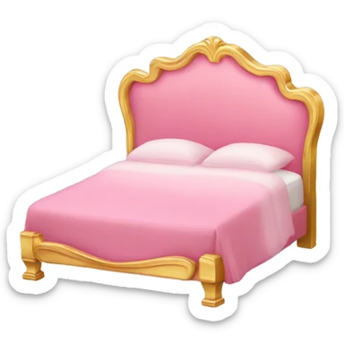 pink and gold bed sticker
