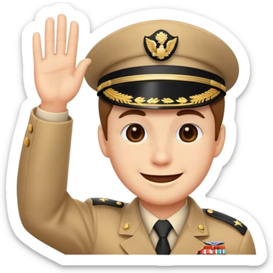 face saluting sticker